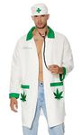 Forplay Dr. Bud Stoner Mens Doctor Costume Set, White Combo, XL