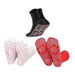 INOOMP 3 Pairs Tourmaline Thermal Circulation Self-Heating Shaping Socks,Tourmaline Slimming Health Sock,Foot Massage Thermotherapeutic Sock