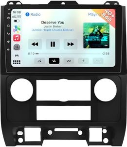 5GWiFi(8 Core) 4+64GB Android 12 Car Radio for Ford Escape/Kuga 2007-2012, Mazda Tribu 2007-2012 Wireless Caplay Android Auto 9" IPS Touchscreen Bluetooth WiFi GPS FM/AM/RDS Backup Camera