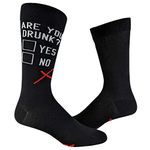 Men's Are You Drunk Socks Funny Beer Drinking Party Checklist Graphic Novelty Footwear