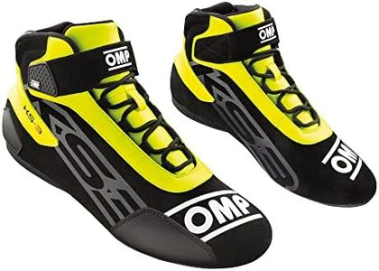 OMP Unisex Adult Mid Top Shoes, Black/Flo Yellow, 8 Women/8 Men US