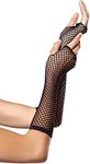 Leg Avenue Women's OS Triangle Net Fingerless Gloves, Black, One Size