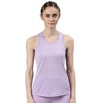 Enamor Women's Solid Slim Fit Vest (A308_Soft Lilac Melange-Active Reflective