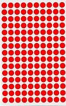 RubiGo - 8mm Sticky Dots 1500/3000 Coloured Dot Stickers, 10 Assorted Colours (Red, 1500 Dots)