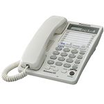 Panasonic 2-Line KX-TS208W Corded Phone (White)