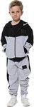 A2Z 4 Kids Boys Girls Cotton Tracksuit Grey Fleece Hoodie Top Joggers Bottom Suit Set Age 2-13 Years