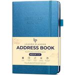 Legend Planner Address Book with Alphabetical Tabs –Telephone Contacts Book for Phone Numbers, Addresses, Passwords, Medium (Mystic Blue)