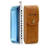 East top Upgrade Chromatic Harmonica 12 Hole 48 Tone Key of C, Chromatic Mouth Organ Harmonica For Adults,Students and professionals with Blue Cover (EAP-12)