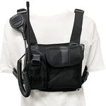 LSENG Universal Radio Chest Rig Harness Walkie Talkie Holster Tactical Vest Bag Pack Pouch Case Accessories Holder for Baofeng UV5R Kenwood Motorola APX6000/APX8000/APX4000/XPR