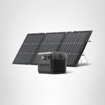 EF ECOFLOW Solar Generator RIVER 2 Pro 700, 716Wh Portable Power Station & 160W Portable Solar Panel LiFePO4 Battery 70 Min Fully Charged, 4×AC Outlets Power Station For Camping, RV, Home Backup