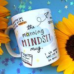 DAYS The Morning Mindset Motivational Mug Ceramic 350ml Motivational Quote Coffee Mug and Tea Cup for Gift to Friend Brother Sister and Sister in Law Best Gift for Christmas