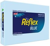 Reflex Australian Made Coloured Paper Reflex Blue Coloured Office Copy Paper, A4, 80g, 500 Sheets, Blue, (134464)