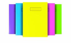 Silvine NBA4BT A4 Bright Exercise Notebook - Assorted Colours (Pack of 10)