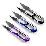 Thread Snips Ciseaux Couture 4.9 Inches, 3 PCS Small Bonsai Pruning Shears for Flower Bud Leaf Trimmer Plant Garden Shears, Embroidery Cross Stitch Sewing DIY Craft Supplies (Random Color)