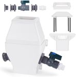 Rainwater Collection System-Tintsabo Rain Barrel Diverter Kit for 2x3 or 3x4 Inch Standard Downspouts,Rainwater Diverter with PVC 3/4 Spigot and Filtration Valve Kit, White