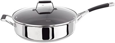 Stellar Horwood S524 28cm Saute Pan, Non-Stick, Stainless Steel, Silver