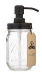 Jarmazing Products Mason Jar Soap Dispenser - Black - With 16 Ounce (473 mL) Ball Mason Jar