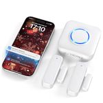 Door Chime, Smart Door Sensor WiFi Door Open Alert Wireless Window Sensor for Business/Home/Kids Safety, Real-Time App Notification, 500ft Range, 32 Melodies, 5 Volume Levels with LED Flashing