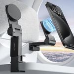 JSAUX Airplane Phone Holder Mount, Travel Essentials for Magsafe Accessories, Magnetic Plane Phone Holder, Travel Accessories Must Haves, Phone Holder for Airplane for iPhone 16/15/14/13/12