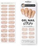 MOYOU LONDON Semi Cured Gel Nail Strips - 20 Pcs. Nail Wraps for Salon-Quality Manicure - Works with Any UV Nail Lamp - Easy to Apply, Trim, & Remove Gel Nail Stickers