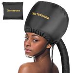 TEPENAR Bonnet Hair Dryer Attachment, Upgraded Soft Adjustable Large Hair Drying Bonnet for Hand Held Hair Dryer, Easy to Use for Natural Curly Textured Hair Care and Speeds Up Drying Time at Home