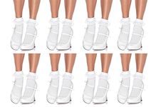 Leg Avenue Women's Lace Ruffle Anklet Socks, White, One Size