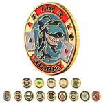 LuluCircle Poker Guard, Weights for Poker, Poker Gifts for Men, Poker Card Protector, Poker Accessories, Poker Chips with Plastic Case (The Shark)