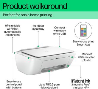 HP DeskJet 2810e Wireless All-in-One Printer – Compact Home Office