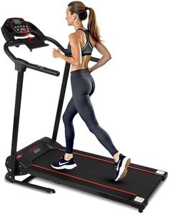 SereneLife Electric Folding Treadmill - Foldable Home Fitness Equipment for Walking & Running, Indoor Home Cardio Machine with Downloadable App, Safety Key, 12 Training Modes, Bluetooth Connectivity