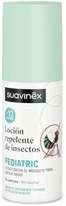 Suavinex, Loción Repelente Mosquitos e Insectos, Apto Bebés +12 Meses, Apto Piel Sensible, Sin Perfume, Sin Alcohol, Eficaz contra el Mosquito Tigre y Garrapatas hasta 8 Horas, con IR3535, 100 ml