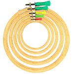 Elegant Casa Wooden Embroidery Hoop Ring Frame for Creative DIY Embroidery Cross Stitch Craft, Sewing Tool, Adjustable Handy Sewing Circle for Needle Art and Design(4,6, 8, 10, 12-inch, 5 Pcs) Set