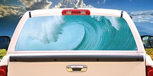 SignMission Wave Rear Window Graphicsurfer Truck surf View Thru Vinyl, 22" X 65"