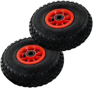 vidaXL Sack Truck Wheels - 2 pcs set, Robust Rubber Tyres with Plastic Rims, Universal Size 3.00-4, High Load Capacity, Easy Installation, Ideal for Hand Trucks, Carts, Dollies