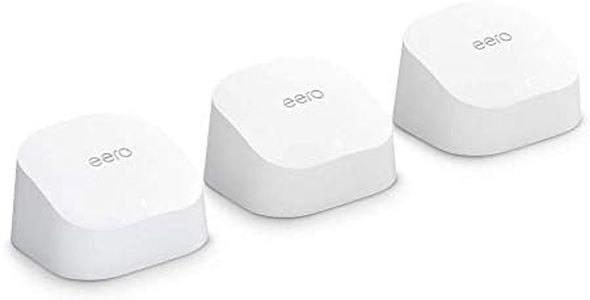 Amazon eero 6 dual-band mesh Wi-Fi 6 system with built-in Zigbee smart home hub | 3-pack (1 router + 2 extenders)