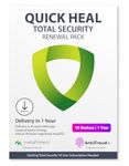 Quick Heal Total Security Renewal Upgrade Gold Pack - 10 Users, 1 Year (Single key) (Email Delivery In 1 Hour- No Cd)- Existing 10 User Subscription Needed