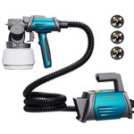 Tilswall Paint Sprayer 800W HVLP Spray Paint Gun with 1300ml Container,Electric Paint Gun with 4 Nozzles & 3 Patterns Easy to Clean for House Painting,Furniture,Cabinets,Fence,Walls Shark 800