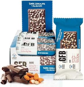 The GFB Dark Chocolate Almond Protein Bars - Gluten Free, Plant Based, Non GMO, Sustainably Made – Ridiculously Tasty, Healthy, Vegan, Nutrition Snack Protein Bars, 2.05 oz (12 Count)