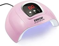 UV LED Nail Lamp 54W, Professional Nail Dryer Gel Polish Light, UV Light with 3 Timer Setting, Curing Gel LED Dryer, Art Tools with Automatic Sensor, LCD Display