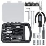 22-Piece Household Tool Set, Do-it-Yourself Repair and Maintenance Tool Kit for Home and Garage, Comes in a Handy Carry Case, with Screwdriver Bits