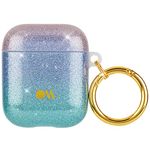 Case-Mate Protective AirPod Case Cover, Soft Silicone Cover with Keychain Ring for Men and Women, Compatible with Apple AirPods Series 1 & 2, Front LED Visible - Iridescent Crystal