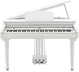Gear4music GDP200 Digital Baby Grand Piano 88 Weighted Keys White