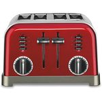 Cuisinart CPT-180MR Metal Classic 4-Slice Toaster, Metallic Red