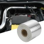STHIRA® Adhesive Heat Shield Reflective Tape Roll Wrap with Adhesive Backing, Tape Roll, High-Temperature Aluminum Foil Insulation Tape for Automotive Wiring, 2" x 16.4ft