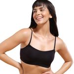 Enamor Basic Non Padded Wirefree Full Coverage Cotton Cami Bra | Black |XXL - A022