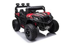 RZR Turbo UTV-MX-ii *2 SEATER* 24V 4x Motors 4x4 Electric Kids Ride On Car (Red)