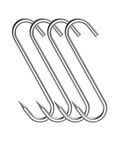 4 Pack S Meat Hooks for Butchering – 10mm 10 inch Premium Stainless Steel Butcher Hanging Tools for Cooking, Smoking, Grilling Curing, or Processing for Beef, Pork, Duck, Chicken (10mm 10 Inch)