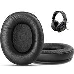 Replacement Ear Pads for Sony MDR 7506, GVOEARS Earpads Cushions Noise Isolation Headphone Pads for Sony MDR V6 / MDR V7 / MDR-CD900ST with Soft Protein Leather, Durable Memory Foam (Black)