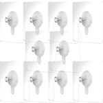 10 Pieces No Nails Picture Hanging Hooks,Stick on Picture Hooks，Transparent Waterproof Picture for Frames and Wall Decoration,Pictures and so on- Maximum Load 2 kg