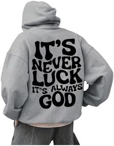 Floerns Men's Long Sleeve Lightweight Drawstring Letter Print Graphic Hoodies Sweatshirt Tops Light Grey Black Medium