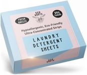 ECO ROOTS Laundry Detergent Sheets 64 loads | ECO FRIENDLY Natural Fresh Breeze Scent Washer Sheet, Liquidless Travel Size Laundry Strips Detergent, Zero Waste Sheets Plastic Free Sustainable Products